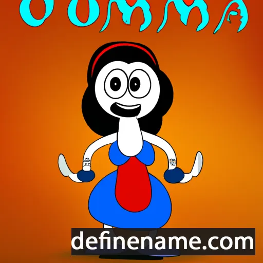 cartoon of the name Ornuma