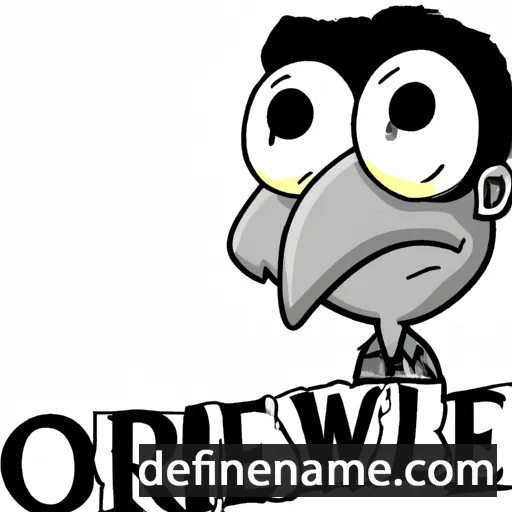 cartoon of the name Orwell