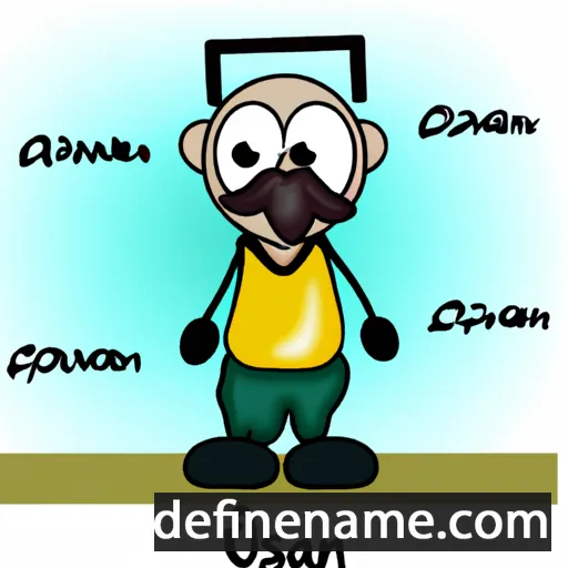 cartoon of the name Osszián