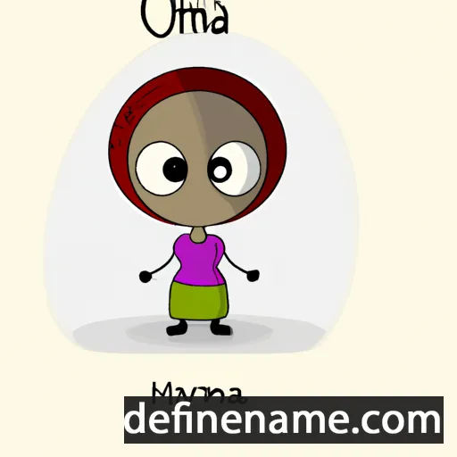 cartoon of the name Oumaima