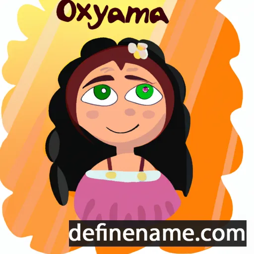 cartoon of the name Oxaniya