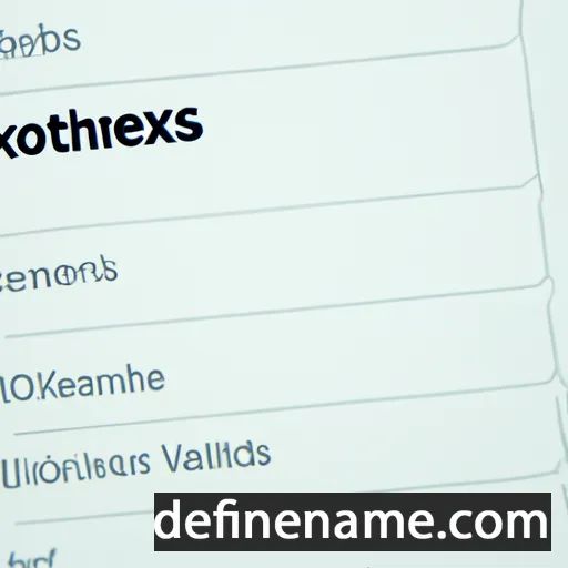 cartoon of the name Oxathres