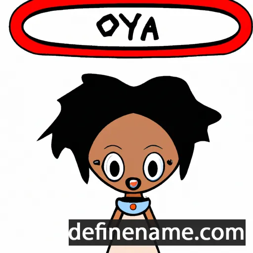 cartoon of the name Oya