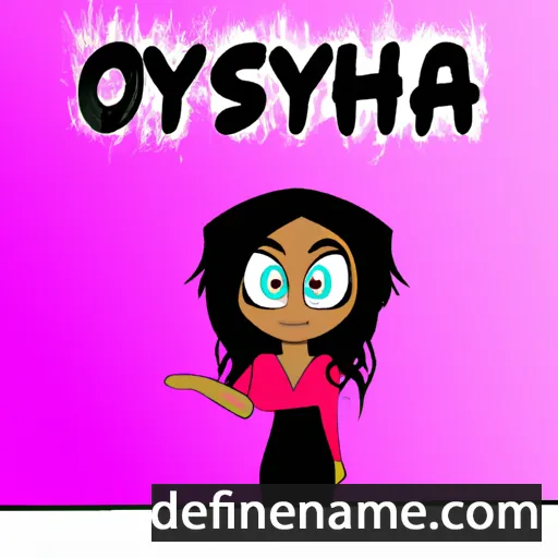 cartoon of the name Oysha