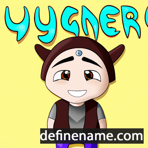 cartoon of the name Oyuungerel