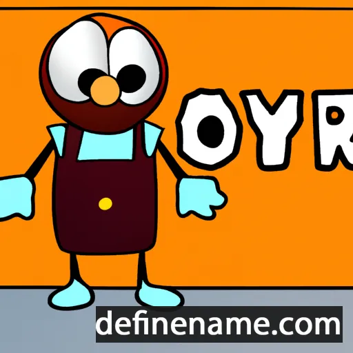 cartoon of the name Oyvør