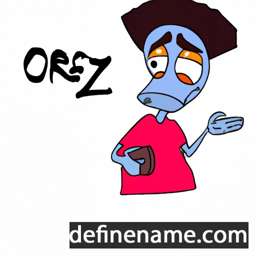 cartoon of the name Ozrey