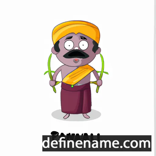 cartoon of the name Palanivel