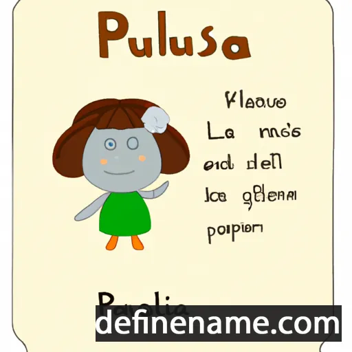 cartoon of the name Paliusia