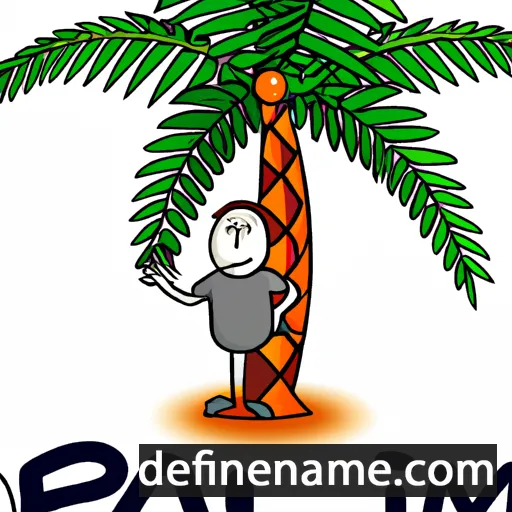 cartoon of the name Palm