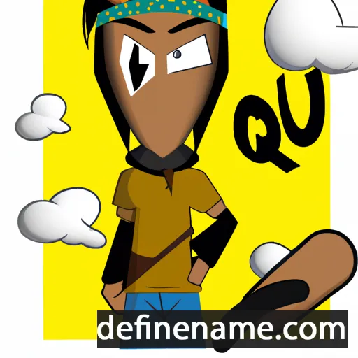 cartoon of the name Quavo