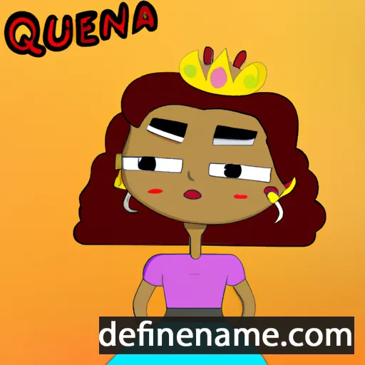 cartoon of the name Queena