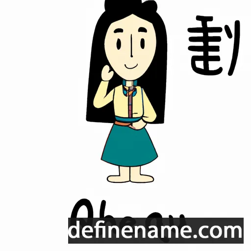 cartoon of the name Quehui