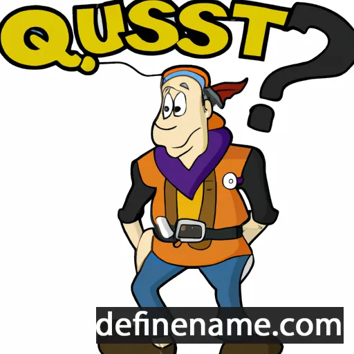 cartoon of the name Quest