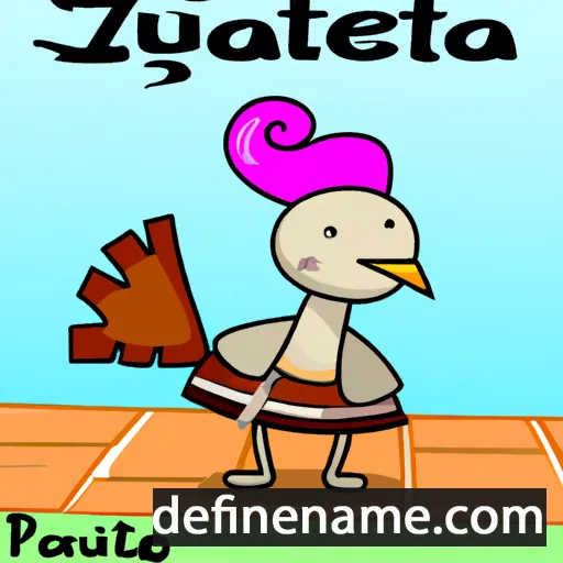 cartoon of the name Quetzalpetlatl