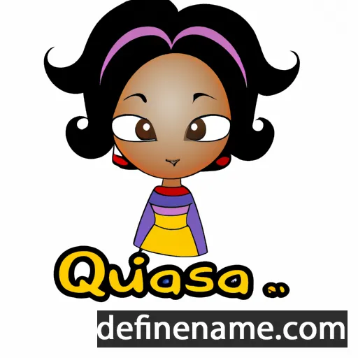 cartoon of the name Quezia