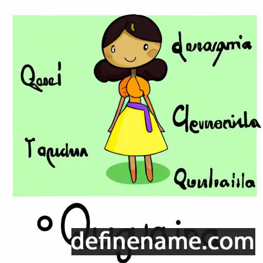 cartoon of the name Quinciana