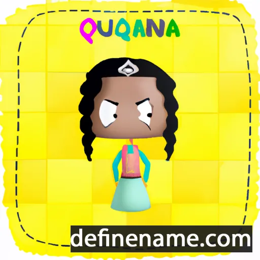 cartoon of the name Quionia