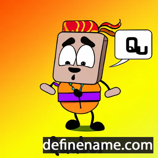 cartoon of the name Qurbonoy