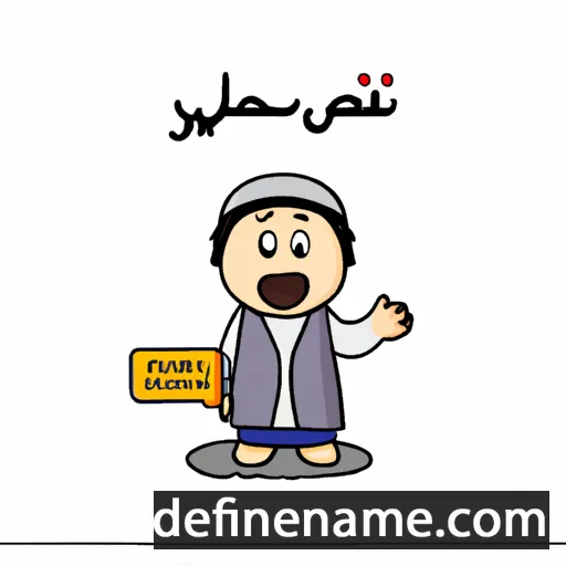 cartoon of the name Qurrat al-ʿAyn