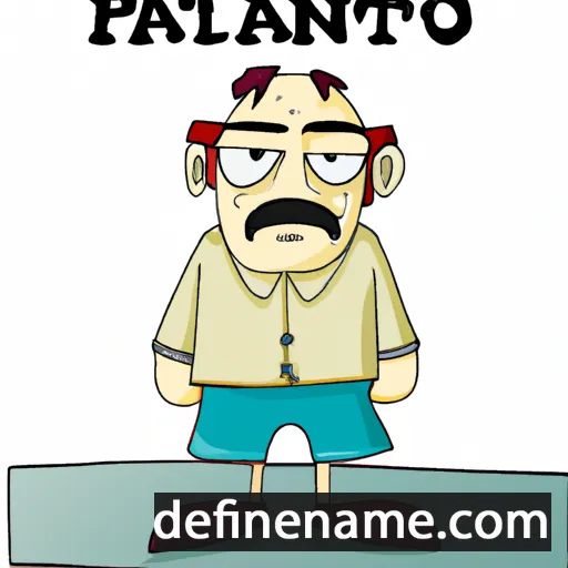 cartoon of the name Pantaleo