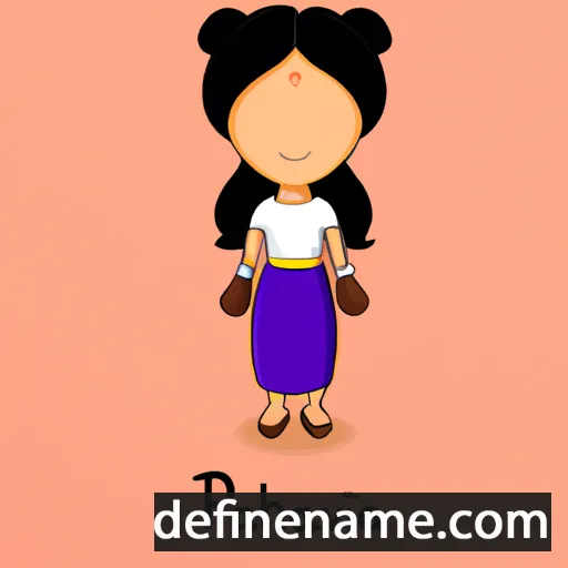 cartoon of the name Panvitha