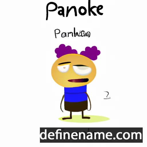 cartoon of the name Paoneke