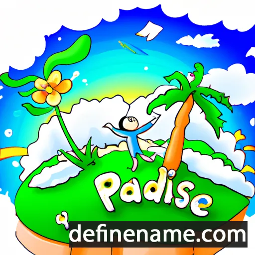 cartoon of the name Paradise