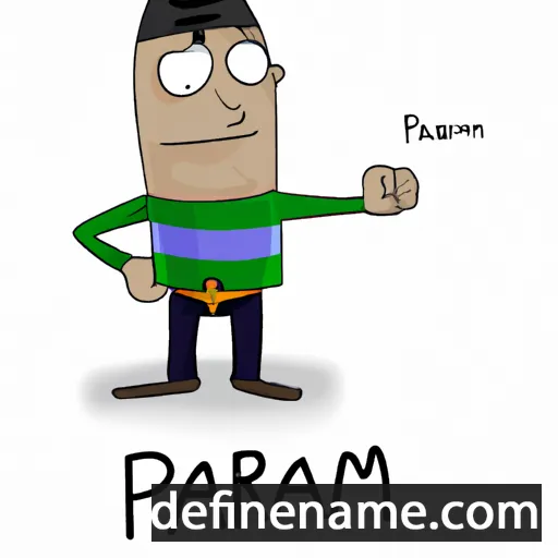 cartoon of the name Parham