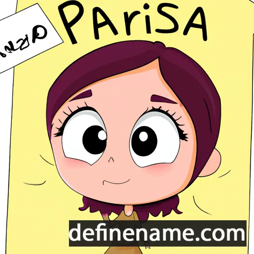 cartoon of the name Parissa