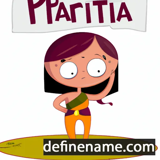 cartoon of the name Paritra