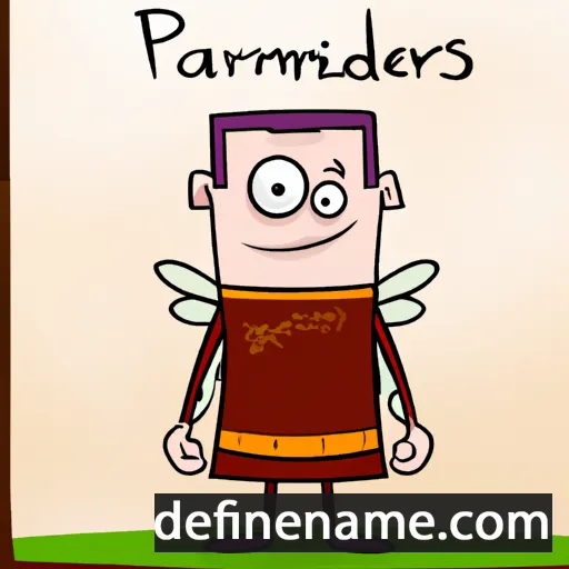 cartoon of the name Parmenides