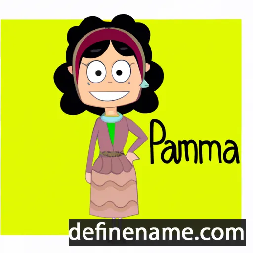 cartoon of the name Parmina