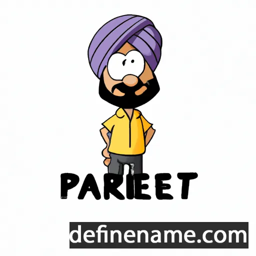 cartoon of the name Parmjeet