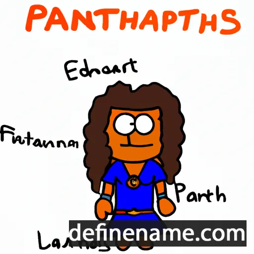 cartoon of the name Parthena