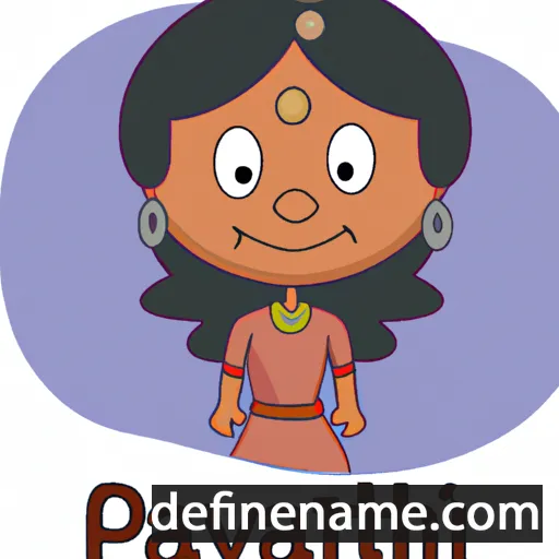 cartoon of the name Parvathi