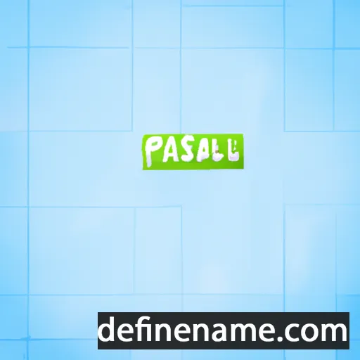 cartoon of the name Pascall