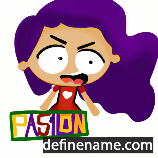 cartoon of the name Pasión