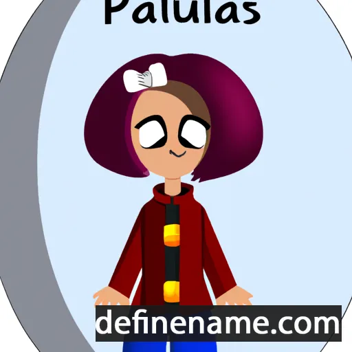 cartoon of the name Paulīna