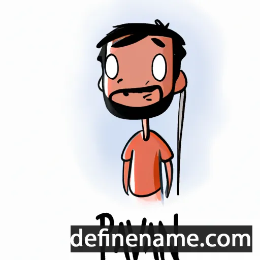 cartoon of the name Pavan