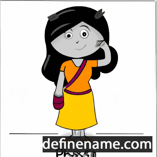 cartoon of the name Pavithra