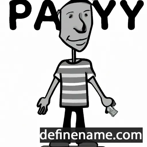 cartoon of the name Pay