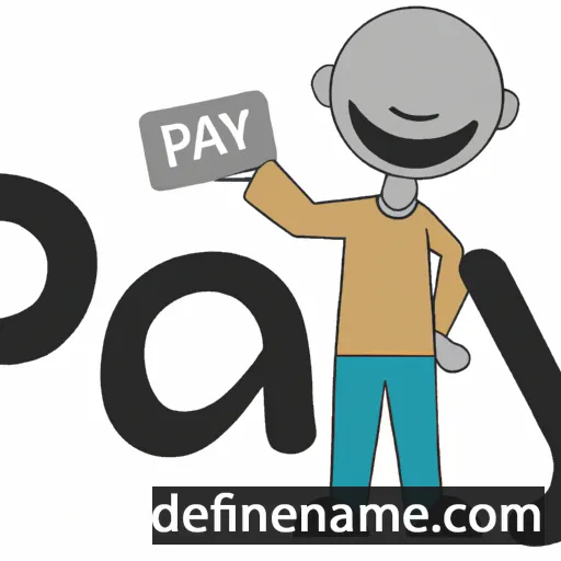 cartoon of the name Pay