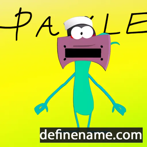 cartoon of the name Paziel