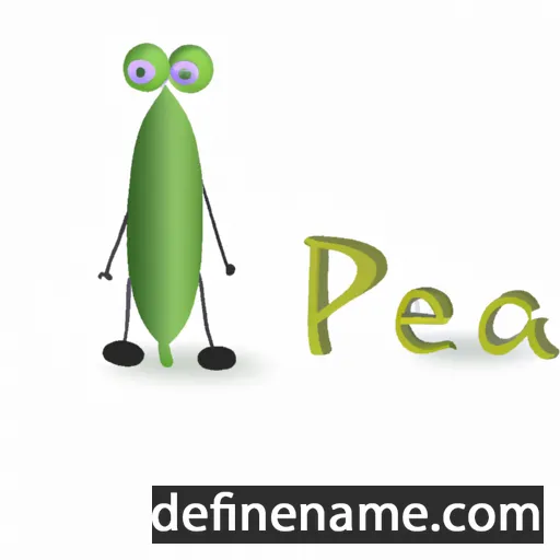 cartoon of the name Pea