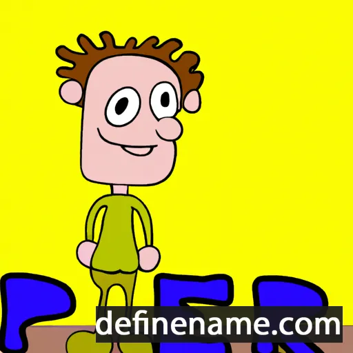 cartoon of the name Pe'er