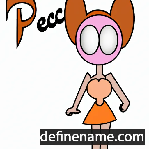 cartoon of the name Peachy