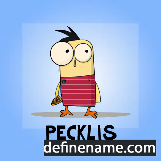 cartoon of the name Peckols