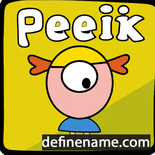 cartoon of the name Peekje