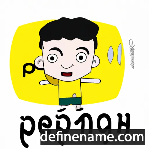 cartoon of the name Peeraphol